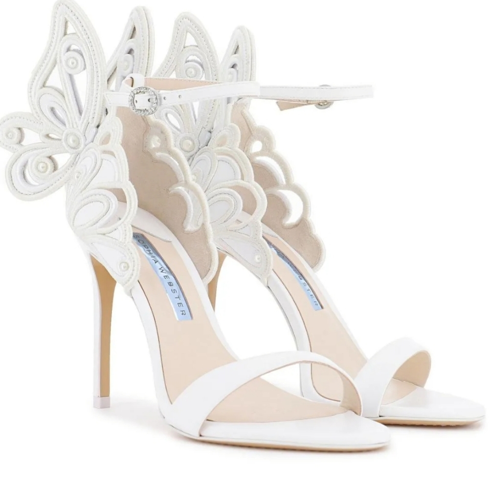 White Sophia Webster Chiara Heeled Sandals
